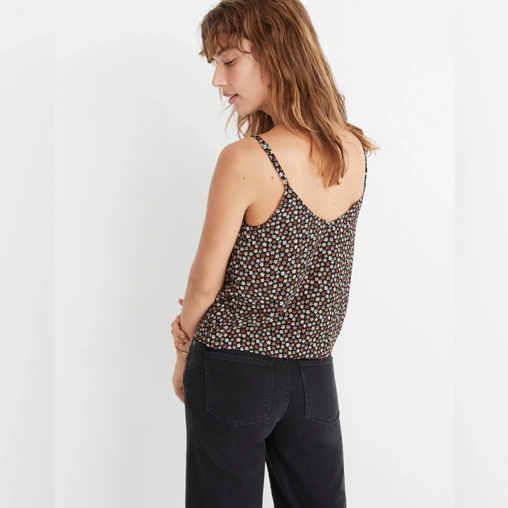 Madewell Button Down Cami Petite Blooms Size 2 #K2786 - Picture 3 of 11